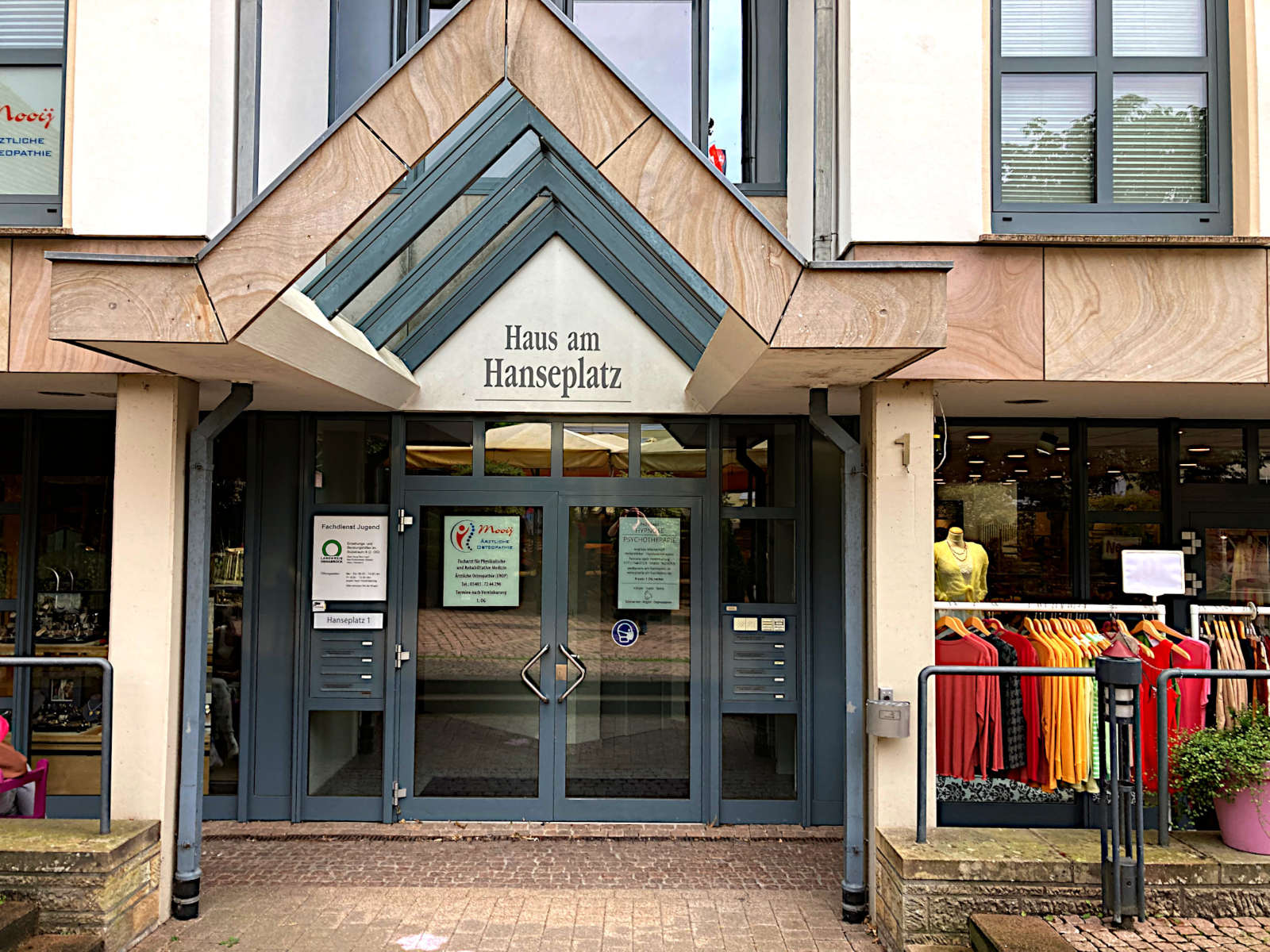 Eingang Haus am Hanseplatz, Hanseplatz 1, Bad Iburg